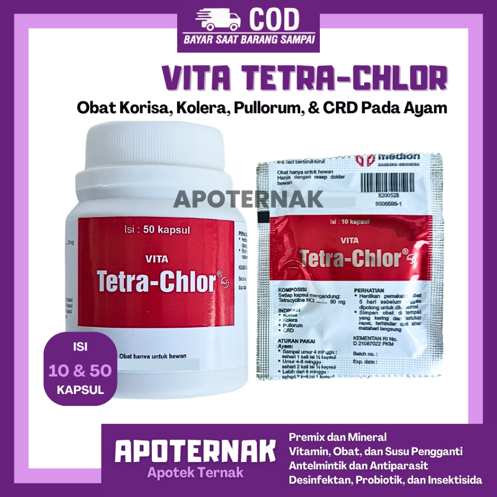 Tetra Chlor MEDION Tetra Clor Tetra Chlor Chicken Medicine Cold Cough