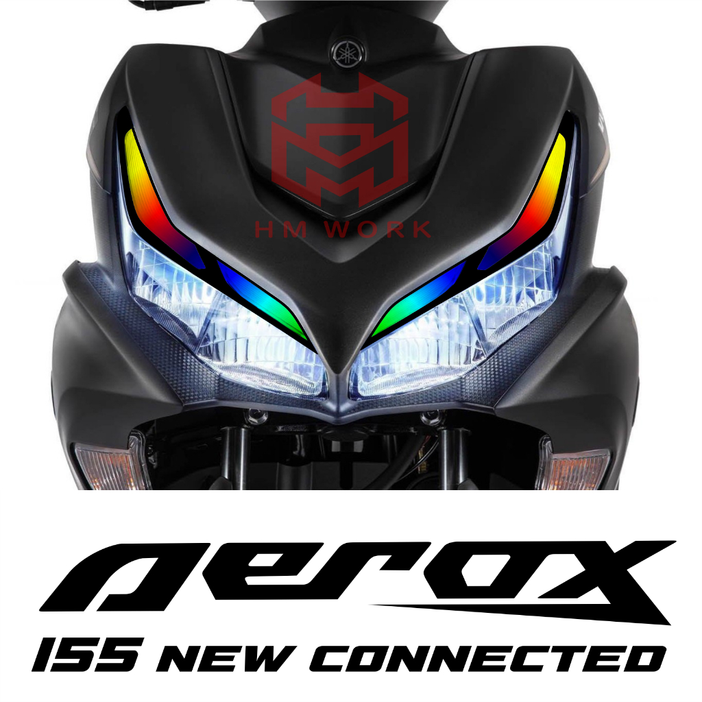 AEROX 155 NEW CONNECTED STD EYEBROW STICKER | Shopee Philippines