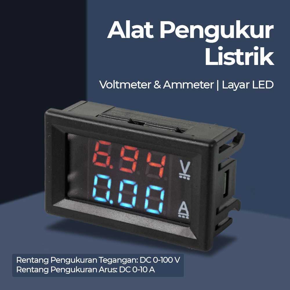 Dc 0 - 100V Voltage Measuring Instrument Voltmeter and Electric DIY LED ...