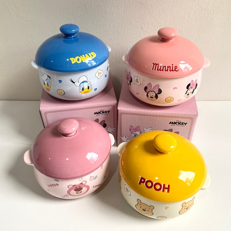 Ceramic Lid Bowl Cute Soup Bowl Noodle Bowl Character Lotso Donald ...