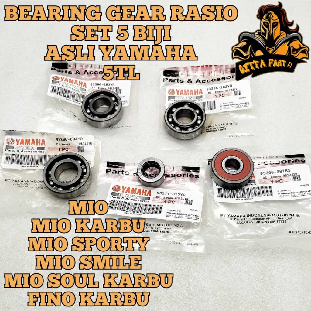 RASIO GEAR BEARING COMPLETE SET 5 ORIGINAL ORIGINAL YAMAHA YGP 6301 ...