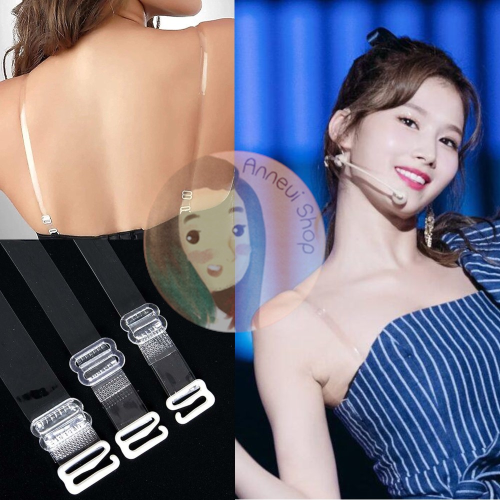 Bra Strap Clear Transparent Transparent SIlicone SIlicone Clear ...