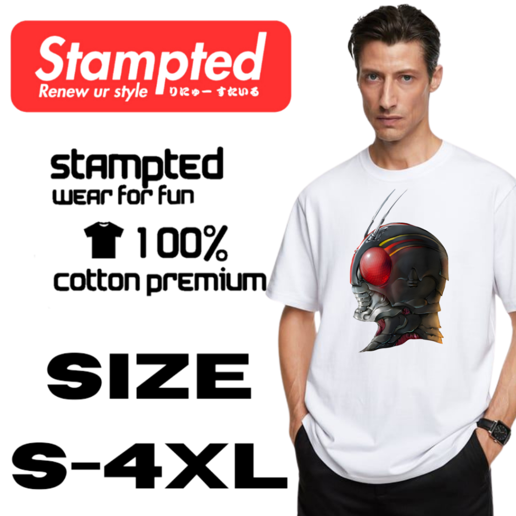 Tokusatsu kamen rider t-shirt, jumbo size superhero t-shirt | Shopee ...