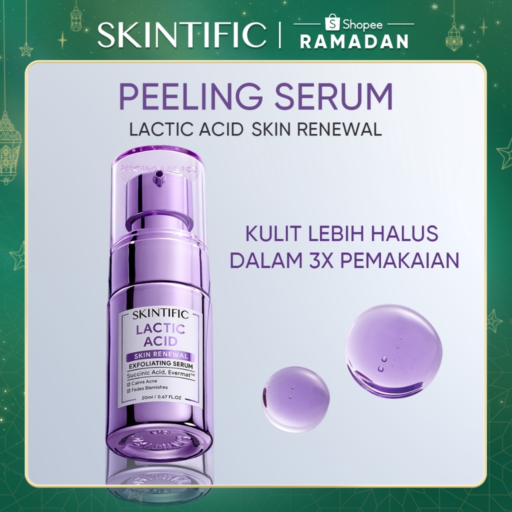 Sérum Skintific à L'acide Lactique 20 Ml - Exfoliant Doux Contre Acné Et Pores - Sans Cruauté