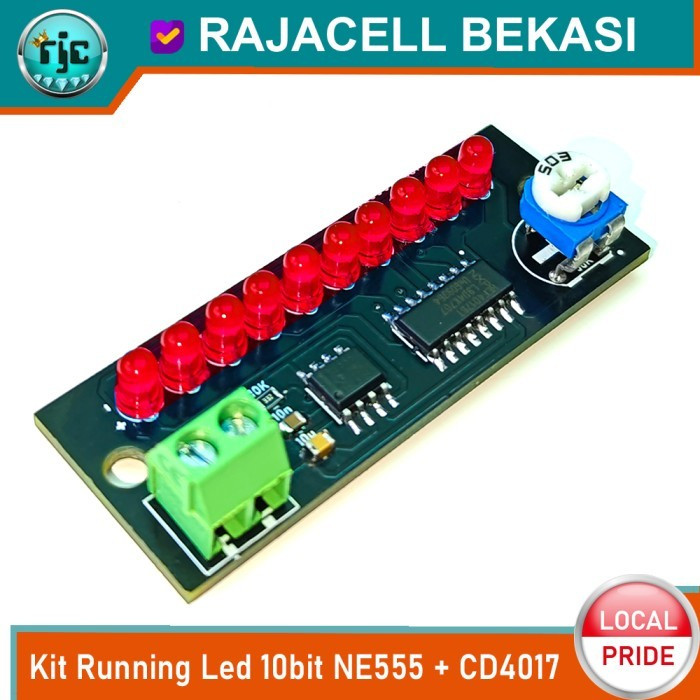 Diy KIT Running LED Module light Water Flow light NE555+CD4017 | Shopee