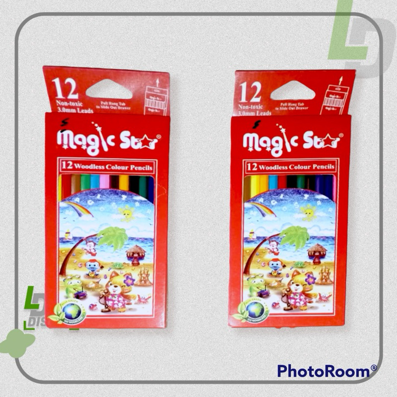Magic Star Color Pencil | 12 Non-Toxic 3.0mm leads | 12 Color Pencils ...