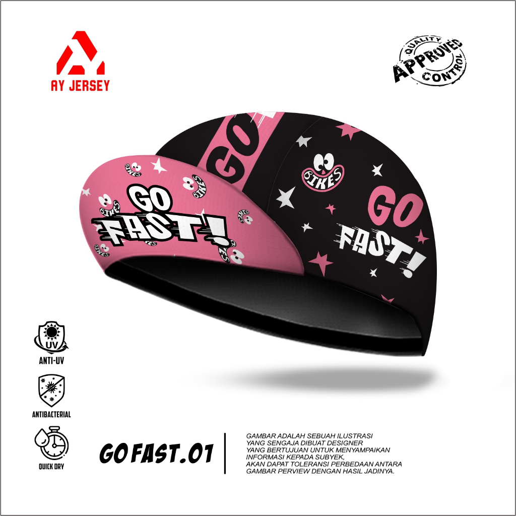 Cycling CAP GO FAST | Bicycle Hat | Shopee Philippines