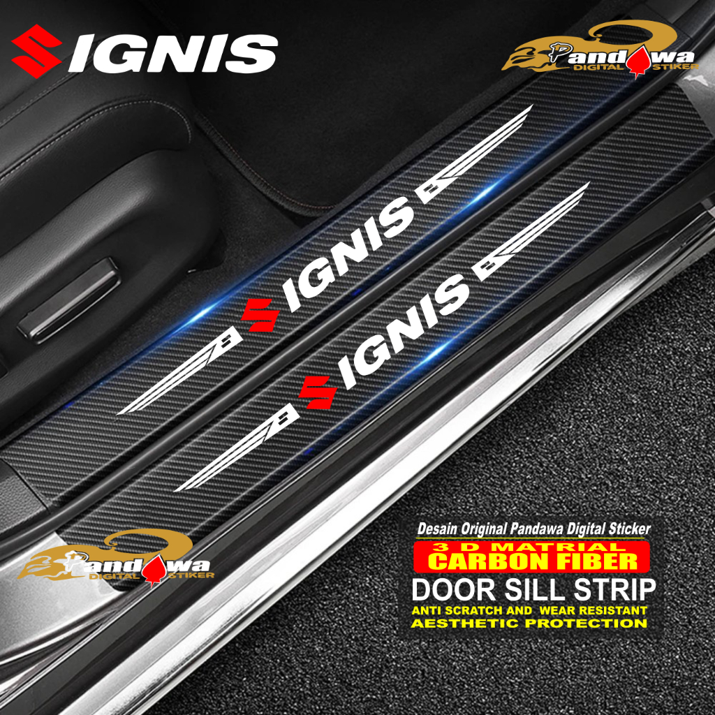 SUZUKI 9pcs 3D carbon car stickers ignis 3D carbon stickers protects ...