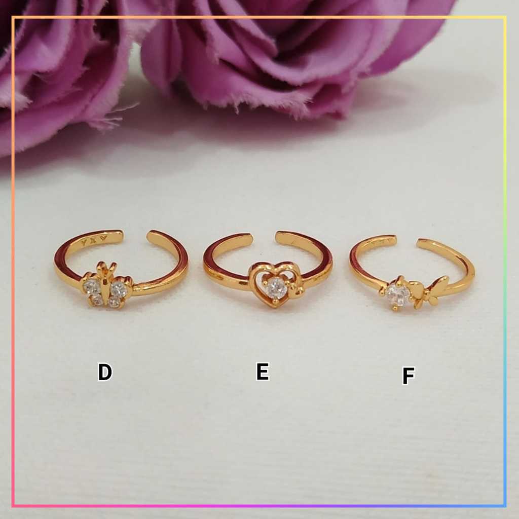 Children's Ring Listing Ring Flexible Gem Gold Plated Jewelry CA 012 ...