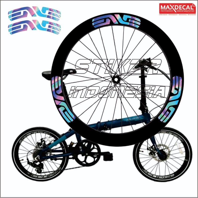 Bicycle rim stickers, bmx bicycle rims stickers, double gold folding ...