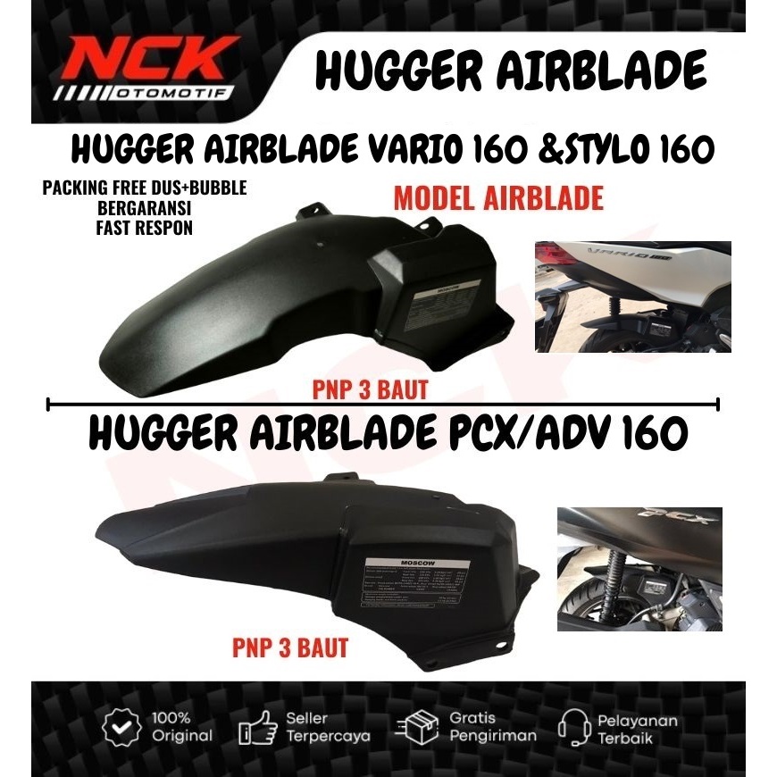 Hugger Fender Under Airblade Vario Stylo Adv Pcx Shopee Philippines