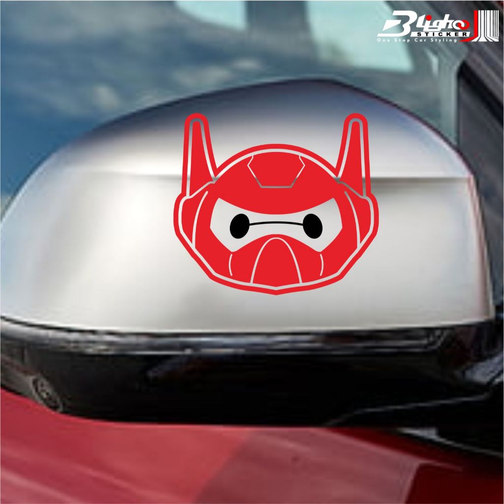 BLIGHOO - CUTTING STICKER CAR MIRROR BAYMAX ROBOT RIGHT CHARACTER CAR ...