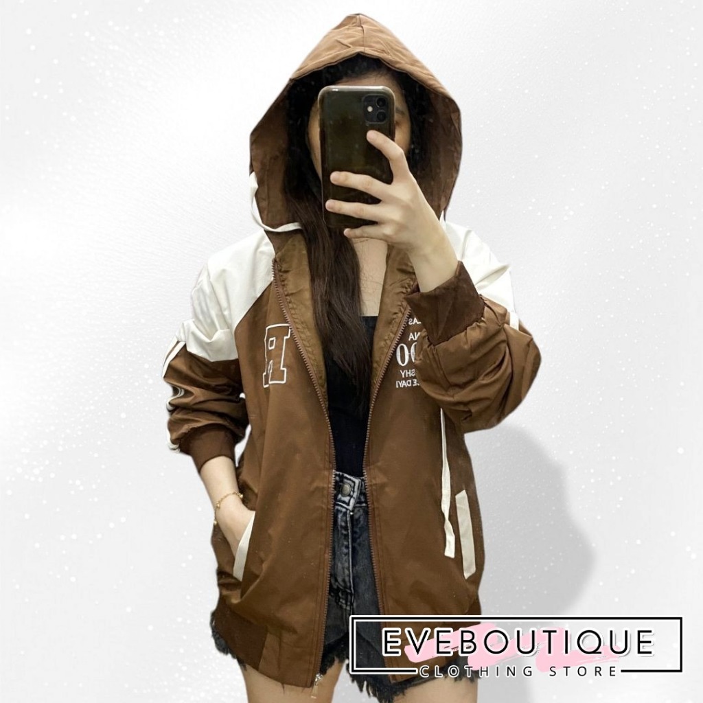 Korean Gainsboro Parachute Hoodie Jacket Shopee Philippines
