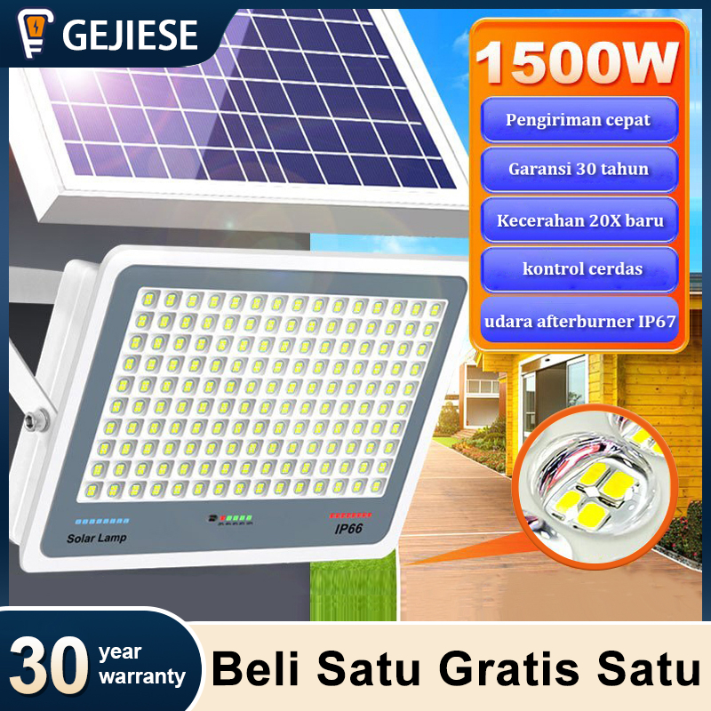 Outdoor automatic garden solar lamp 24 hours LED1000 watt large solar ...