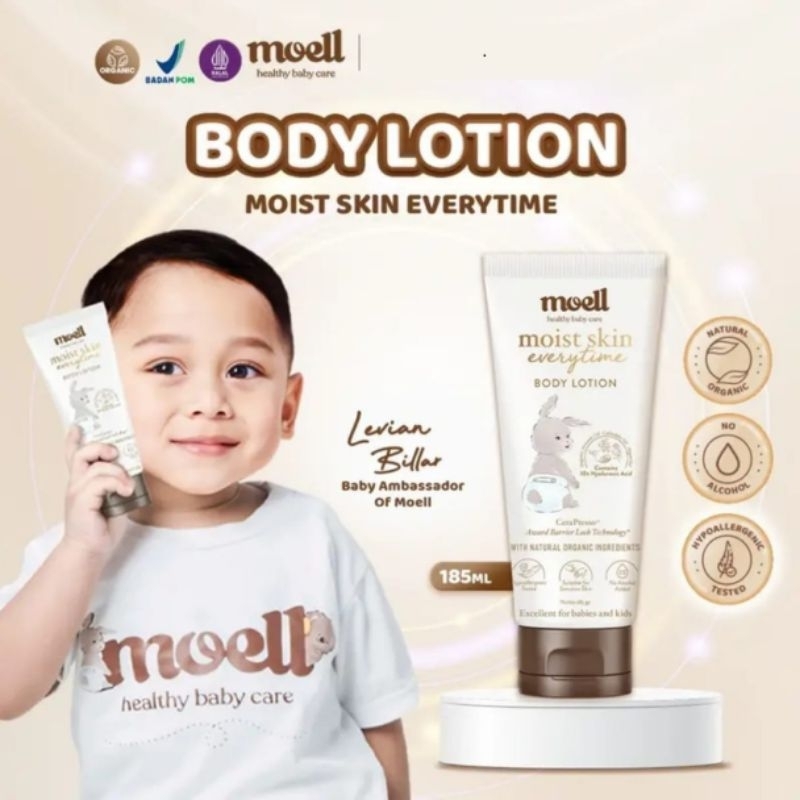 Moell Moist Skin Everytime 185gr/ Baby Body lotion/Natural Organic