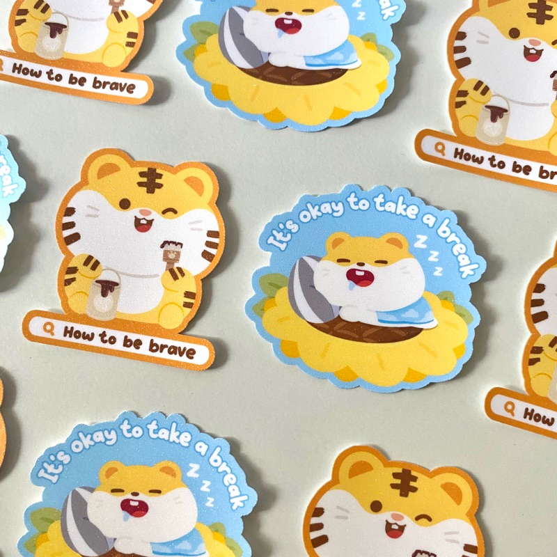 Bonbon Hamster & Timmy Cat Sticker (by Ervastudio) | Shopee Philippines