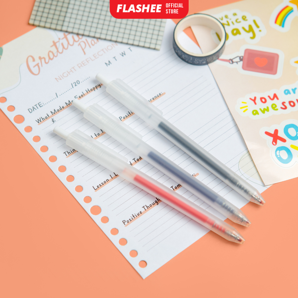 Flashee Pen Gel Mechanical Click and Go Basic Ballpoint Pen Narita Gel ...