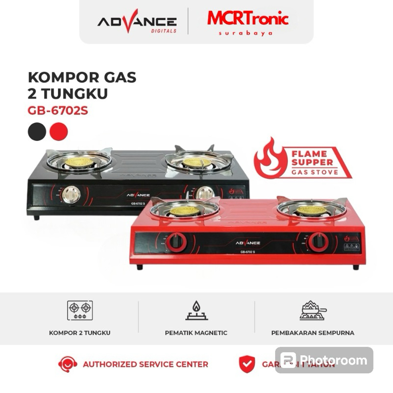 Advance GB-6702 S 2-Burner Gas Stove with Coating and Fire Body biru ...