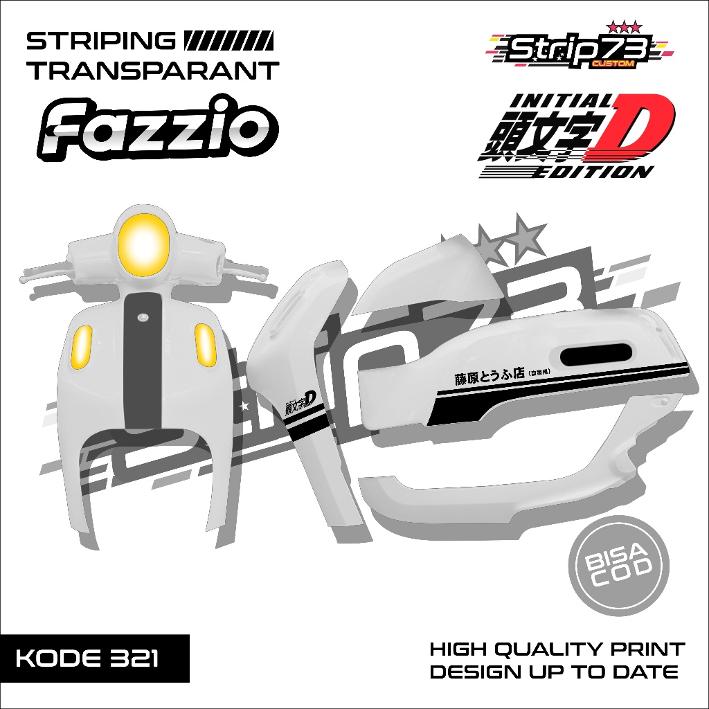 321 YAMAHA FAZZIO Transparent STRIPING - YAMAHA FAZZIO PREMIUM Graphic ...