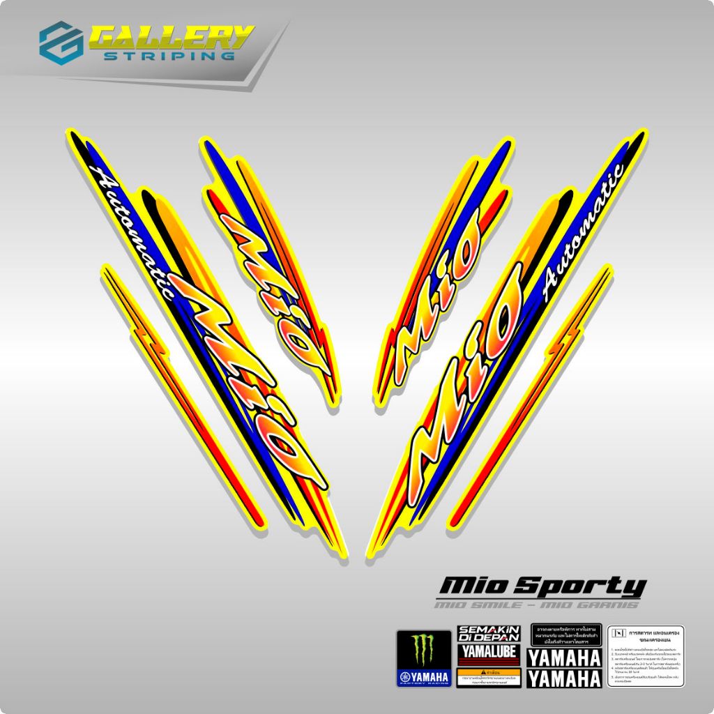 Mio Sporty Striping Motif x3/Mio Smile/Mio Urban/Mio Garnish/Decal ...