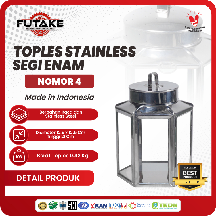 Jar Of Crackers No. 4 Hexagon Kitchen Food Jar Futake | Shopee Philippines