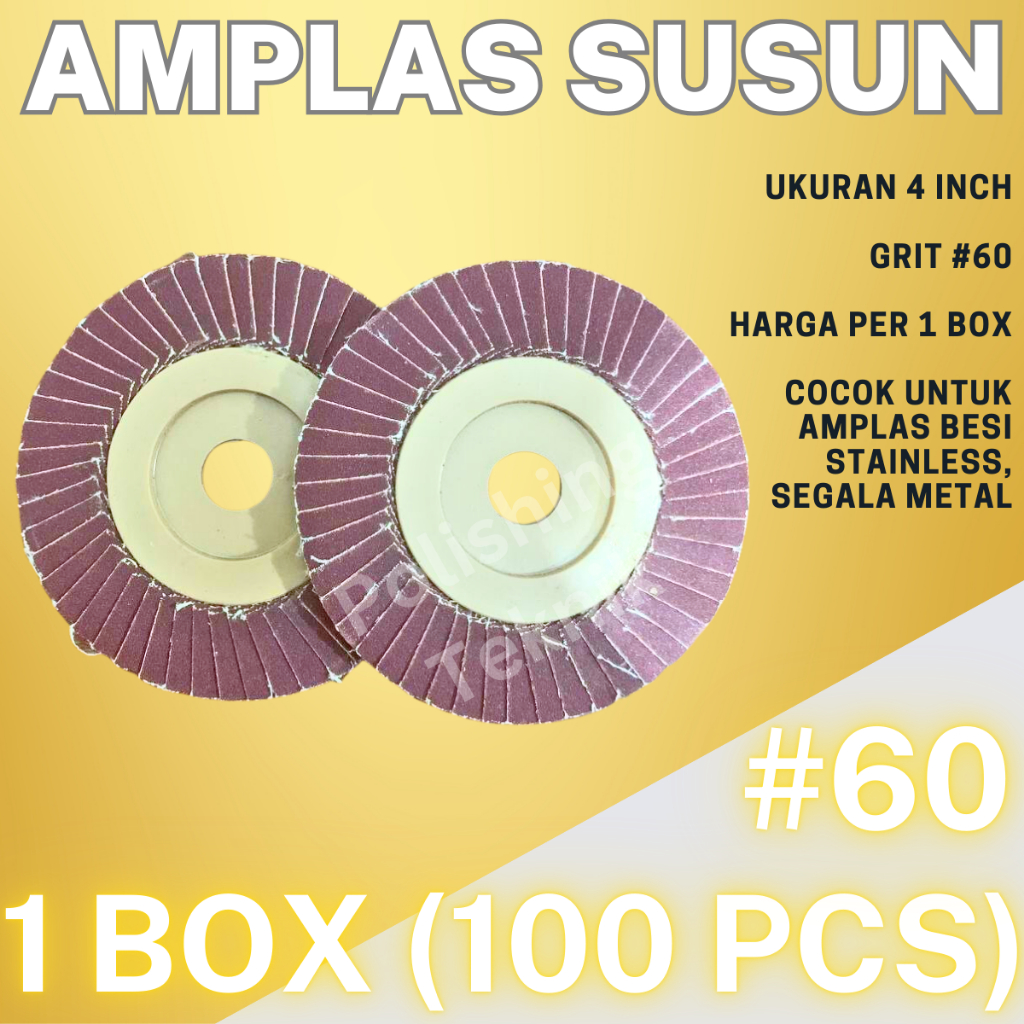 Flap Disc Sandpaper Stacking Grit 60 1 DUS (100) | Shopee Philippines