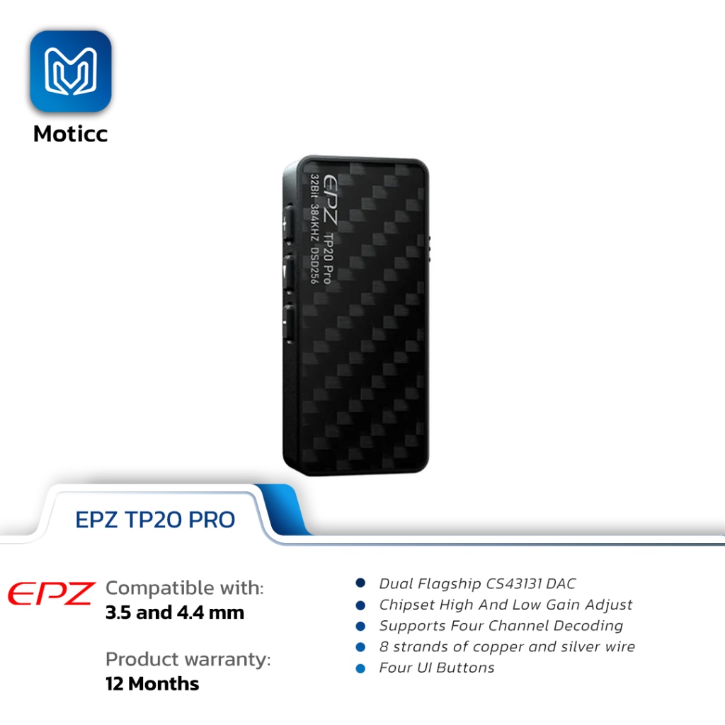 Epz TP20 Pro Dongle DAC Audio CS343131X2 DAC Chip Earphone Adapter ...