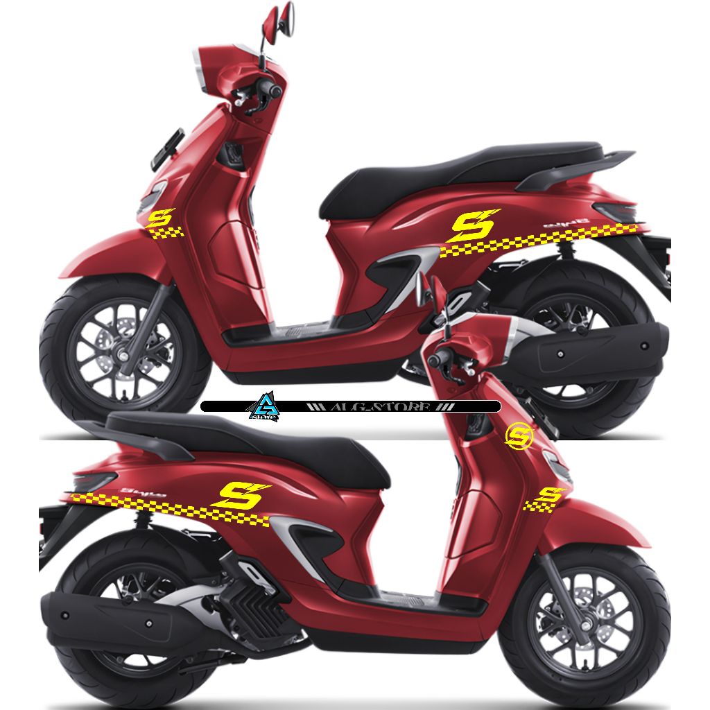 Cutting STICKER/ST.595A/HONDA STYLO STRIPING/MOTORCYCLE STICKER ...