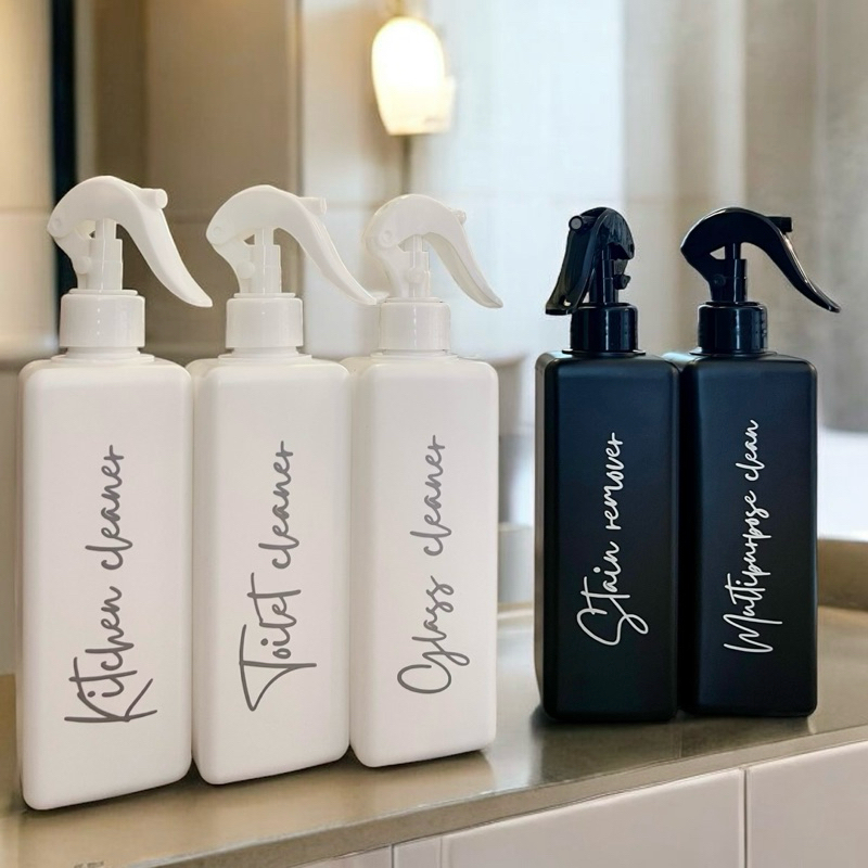 BLACK AND WHITE SPRAY BOX bottle 500ml SILVER EDITION aesthetic bottle