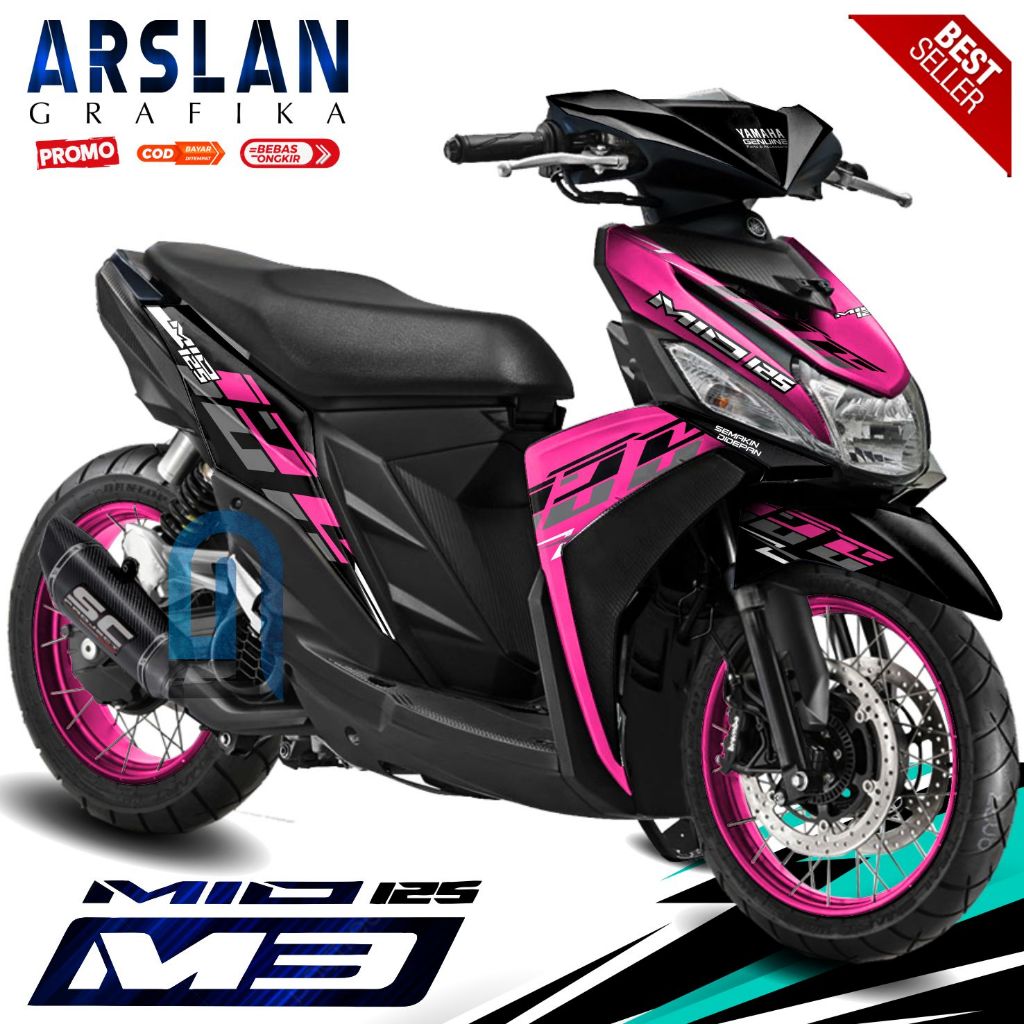 Mio M3 Decal Mio Z Full Body/ Mio M3 Sticker Mio Z Full Body Variation ...
