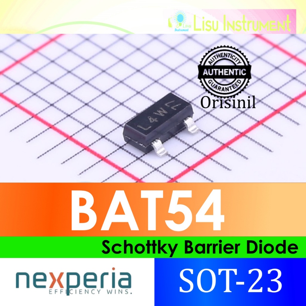 BAT54 Schottky Barrier Diode L4 L4W SOT-23 Nexperia ORIGINAL | Shopee ...