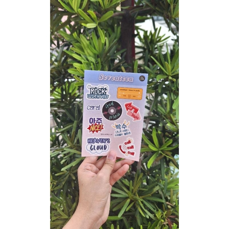 Seventeen FREEBIES STICKER SET A6 Fanmade | Sticker SHEET | Carat ...