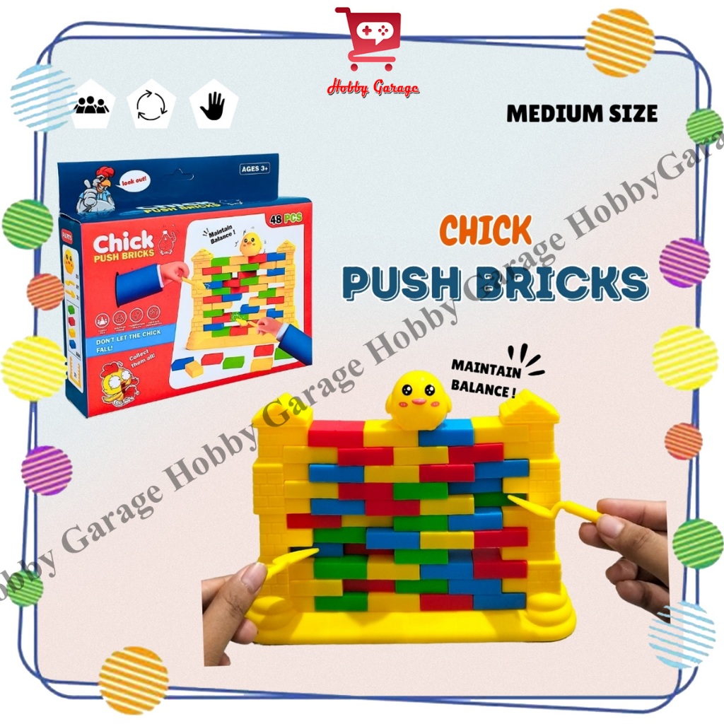 Push Bricks Chicken Wall Toys Push Bricks Prying Blocks Medium Chicken ...