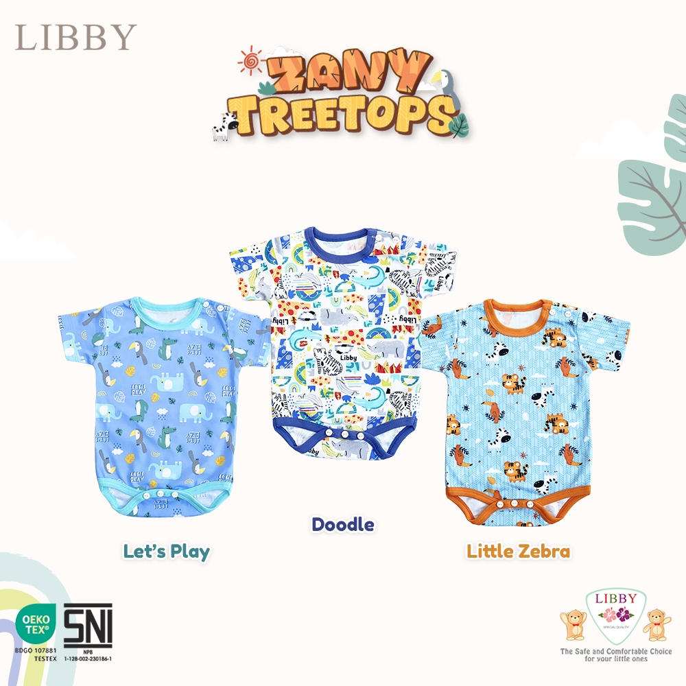 LIBBY Newborn Baby Boy Girl Pajamas Zany TreeTops Motif (1 pcs ...