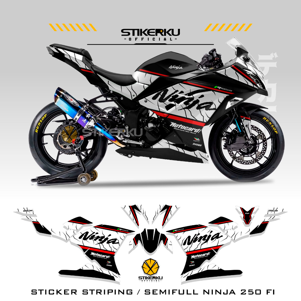 Striping NINJA250 FI / MOTIF 52 / NINJA250FI / STICKER VARIATIONS ...