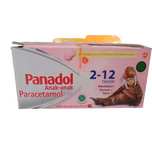 Panadol Children Chewable Box 100's Chewable Tablets/Paracetamol/Fever