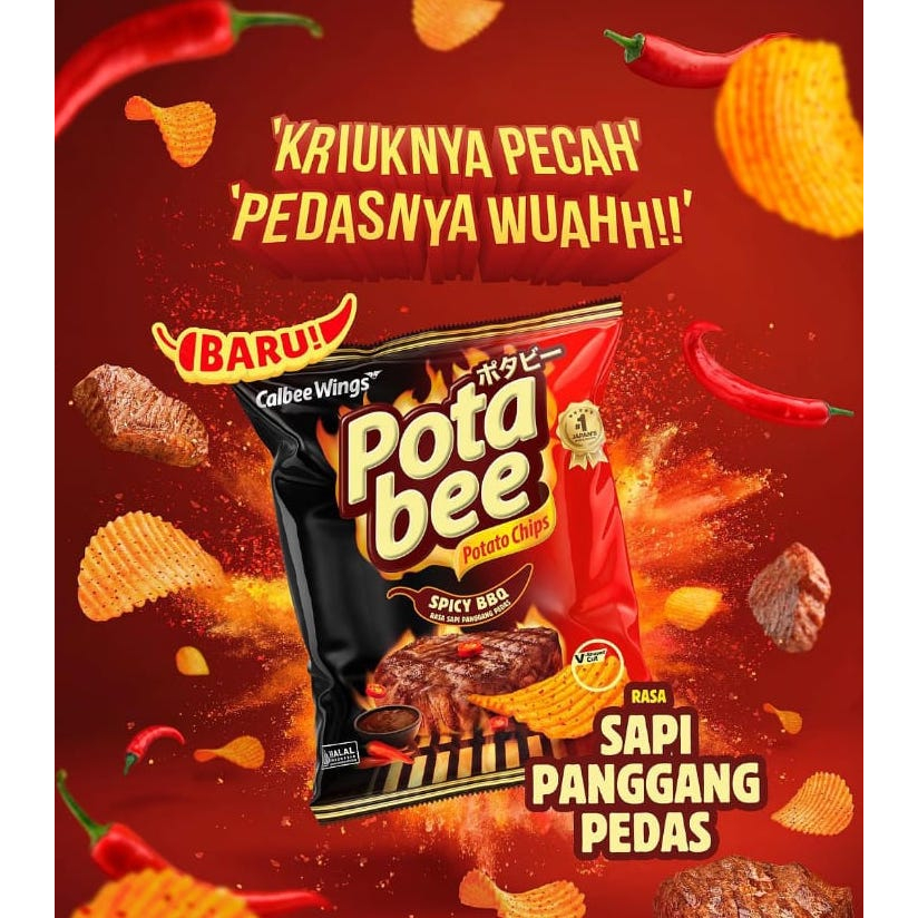 Potabee Spicy Grilled Beef Flavor Potato Chips Potato Chips @68 gram ...