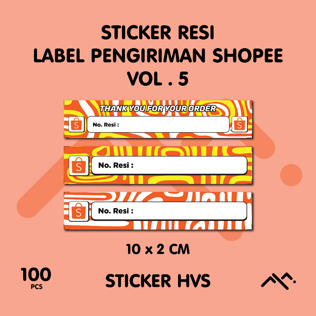 [100Pcs] Receipt Sticker| Shopee Shipping Receipt Sticker | Shipping ...