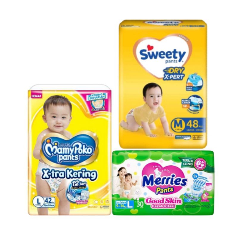Mamypoko Baby Diapers | Merries| Swetty Nb m l xl xxl | Shopee Philippines