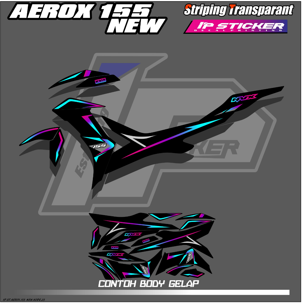 AEROX 155 NEW YAMAHA AEROX 155 NEW MOTORCYCLE STRIPING STICKERS LIST ...