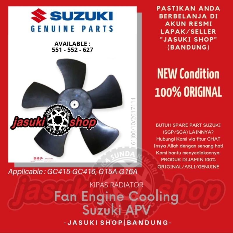 Fan Engine Cooling Radiator Suzuki APV Mega Carry Arena Luxury Maven ...