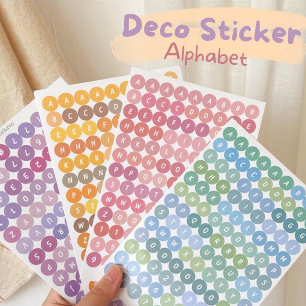 Deco Alphabet Letter Numbers Sticker For Number Aesthetic Sticker Sheet