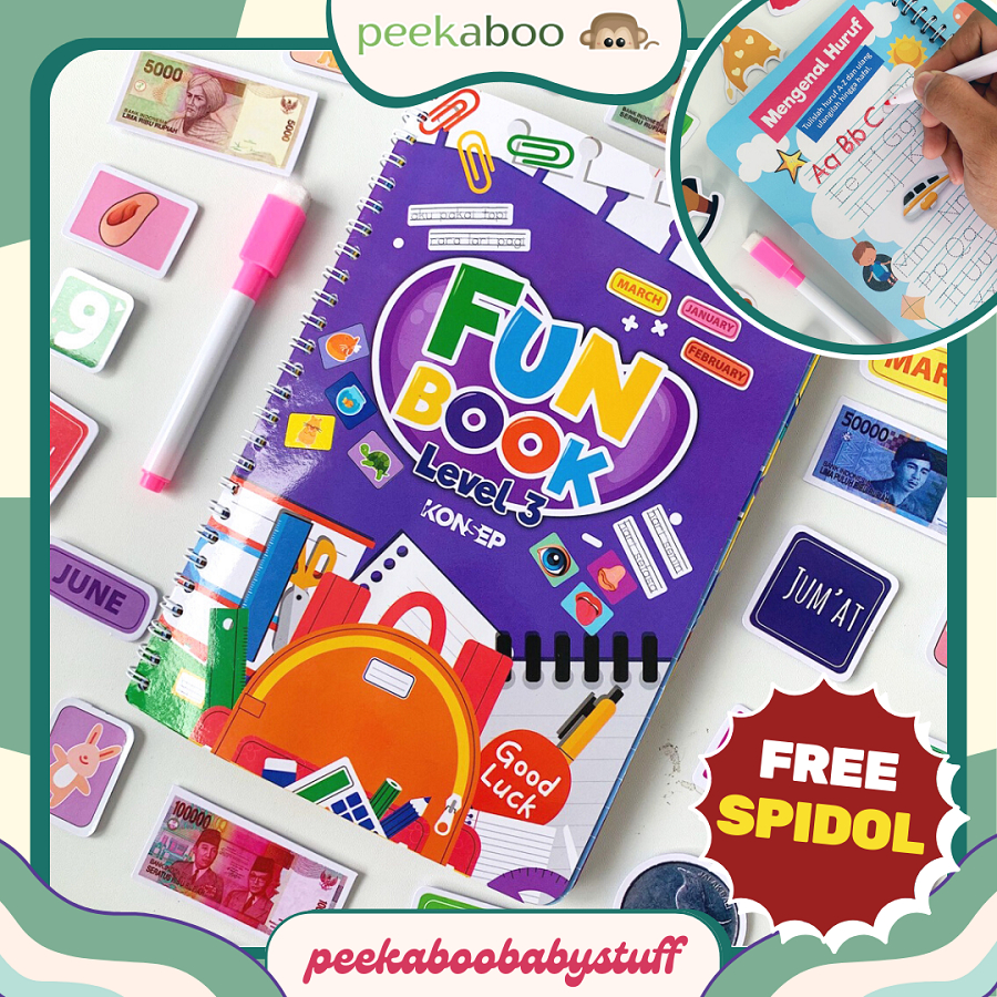 Funbook Concept Level 1-3 Busy Book Educational Activity Book for ...