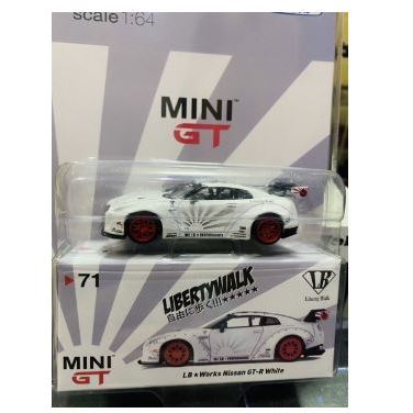 New Mini GT No 71 LB Works Nissan GTR R35 White w/ Red Wheel ToysRus ...