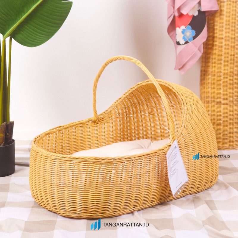 Rattan Woven Baby Bed Basket With Pillow Mattress Baby Property
