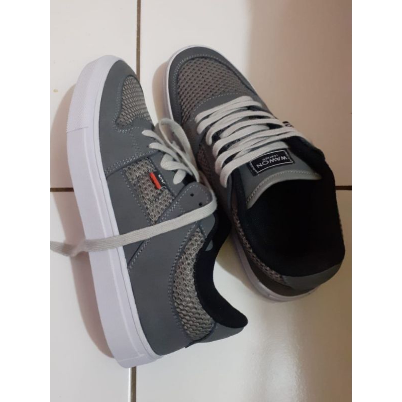 Fat SKATEBOARD SNEAKERS Confident WAWON LEATHER Shoes LIGHT GRAY