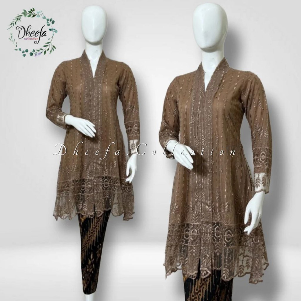 Dheefa - Modern Kebaya Suit Long Tunic Kartini Mayra Brocade Front ...