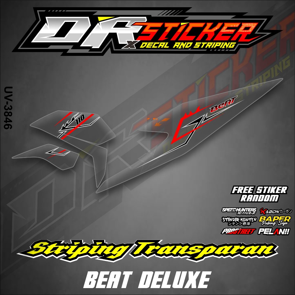 Sticker [Ready To Send] BEAT DELUXE Transparent STRIPING 2020,2021,2022 ...