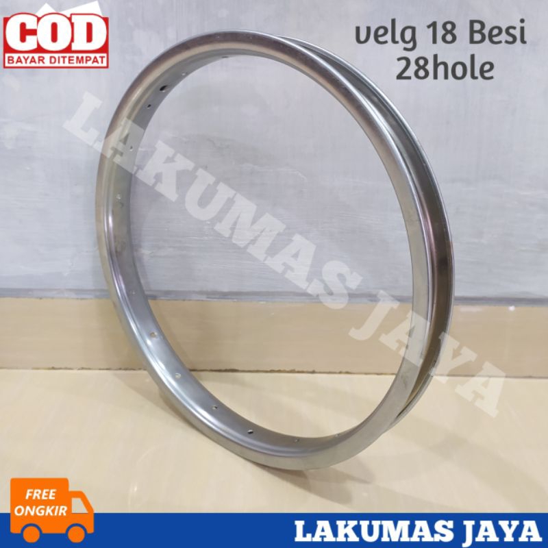 Rims Bicycle Rims Size 18 Hole Spokes 28 - Strong Chrome Iron Rims For ...