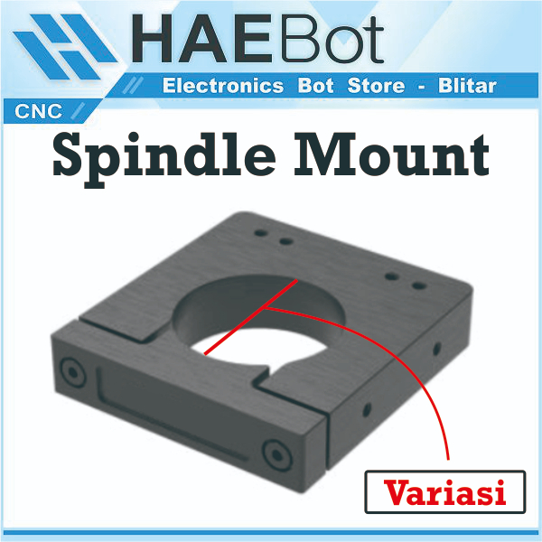 [HAEBOT] Router Spindle Mount Bracket Motor Spindle Holder Aluminum CNC ...